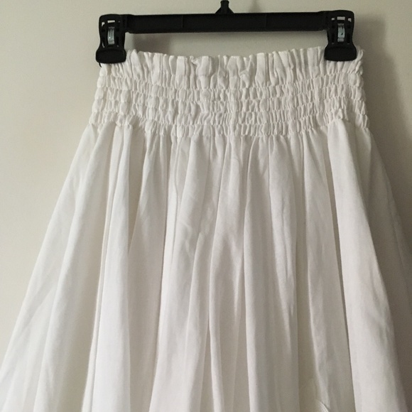 Gorgeous Galatea White Cotton Layered Prairie Boho Ruffle Hem Skirt L - Picture 4 of 7